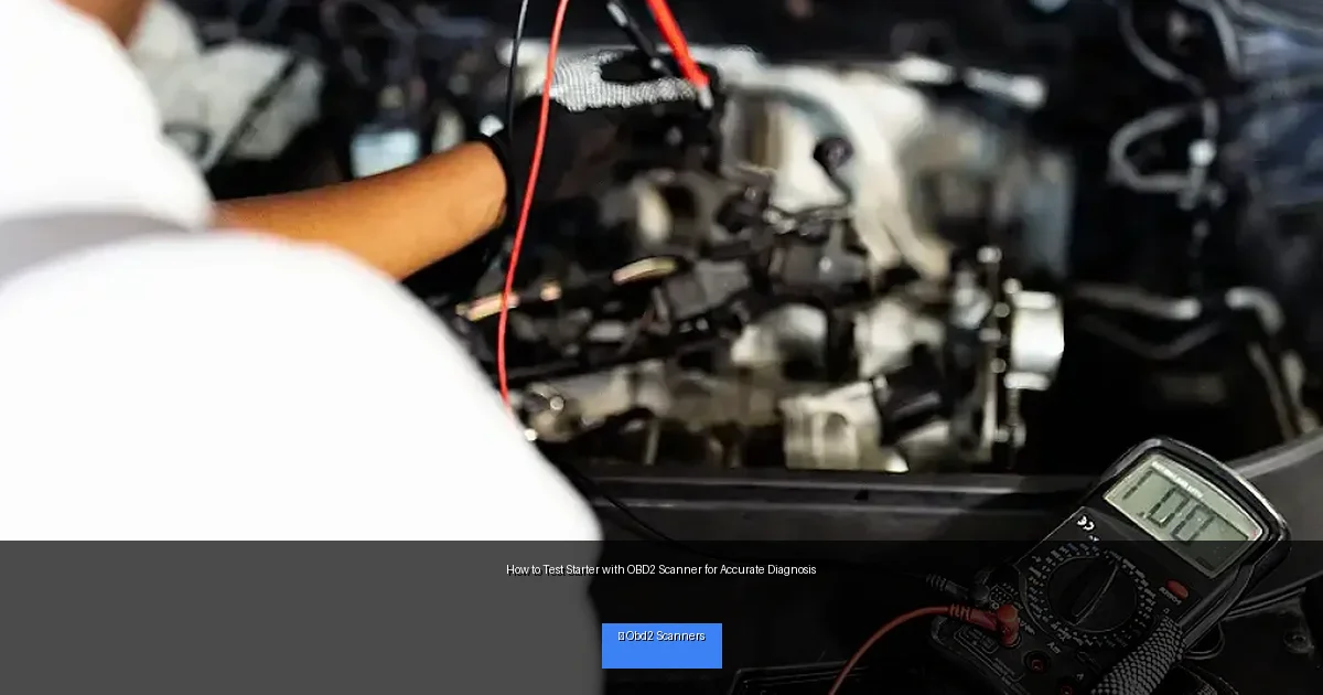 How to Test Starter with OBD2 Scanner for Accurate Diagnosis
