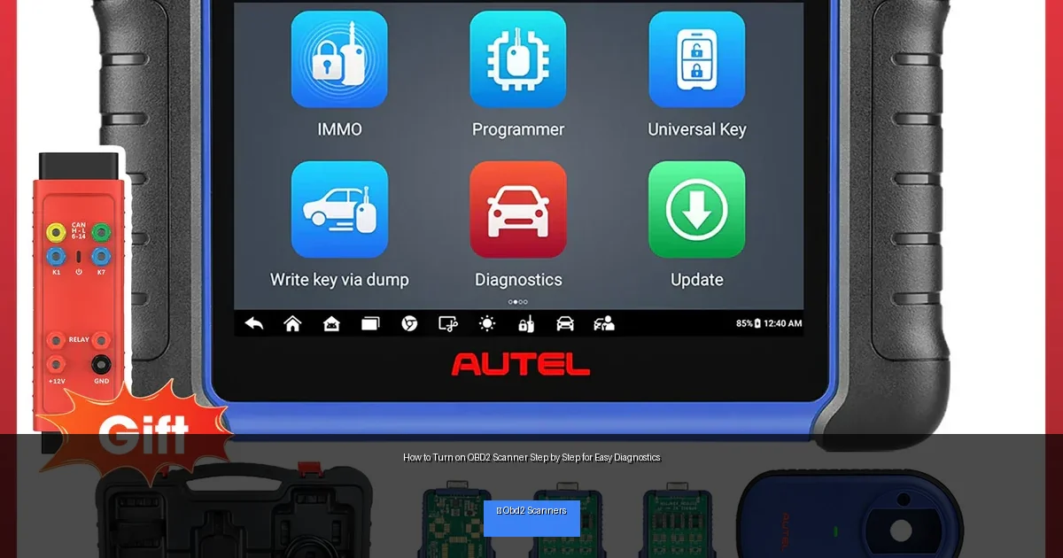 How to Turn on OBD2 Scanner Step by Step for Easy Diagnostics