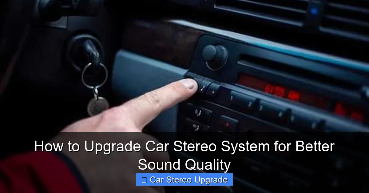 How to Upgrade Car Stereo System for Better Sound Quality