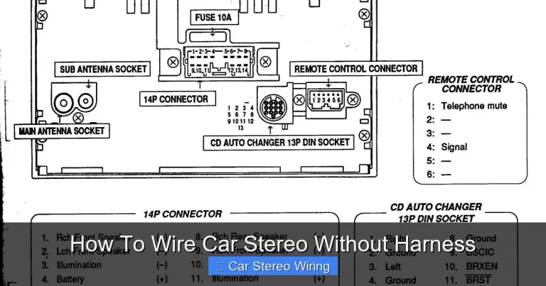 How To Wire Car Stereo Without Harness
