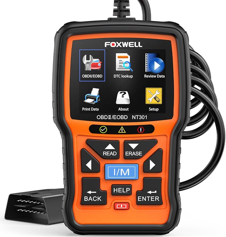 FOXWELL NT301 OBD2 Scanner with Live Data and Professional Mechanic Di