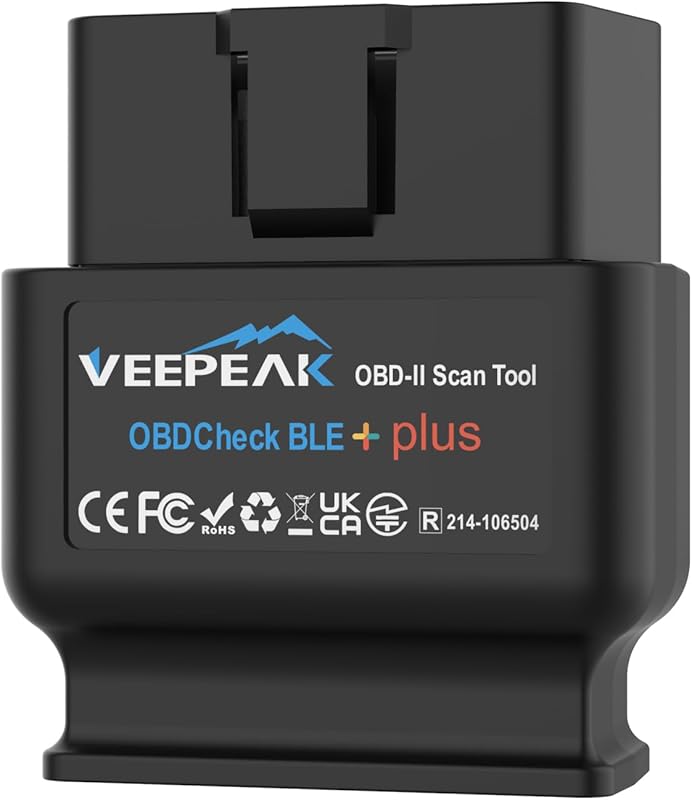 Veepeak OBDCheck BLE+ Bluetooth OBD II Scanner for iOS & Android, Wire