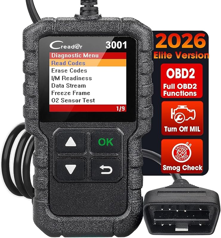 LAUNCH Creader 3001 OBD2 Scanner with Mode 6, Engine Fault Reader, CAN