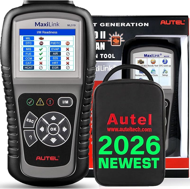 Autel MaxiLink ML519 Enhanced Mode 6 OBD2 Scanner, Advanced Engine Fau