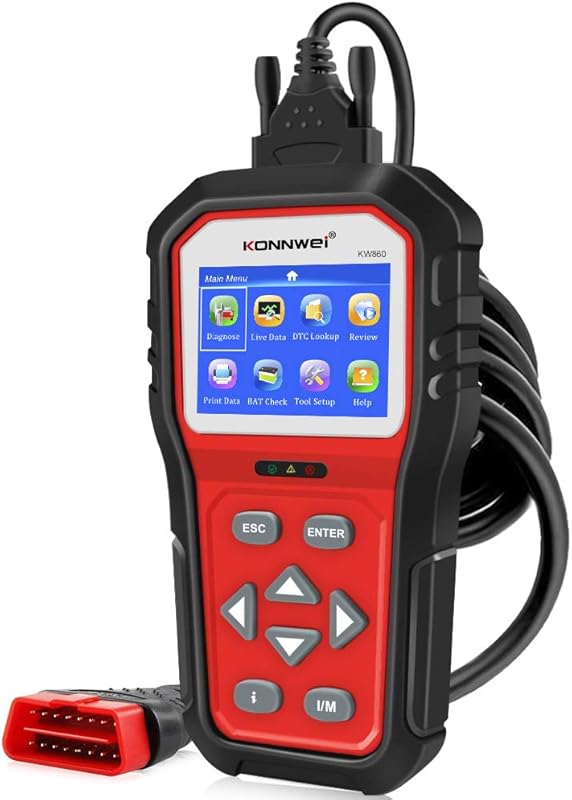 KONNWEI KW860 OBD2 Scanner with Enhanced Live Data, Graphing, and Batt