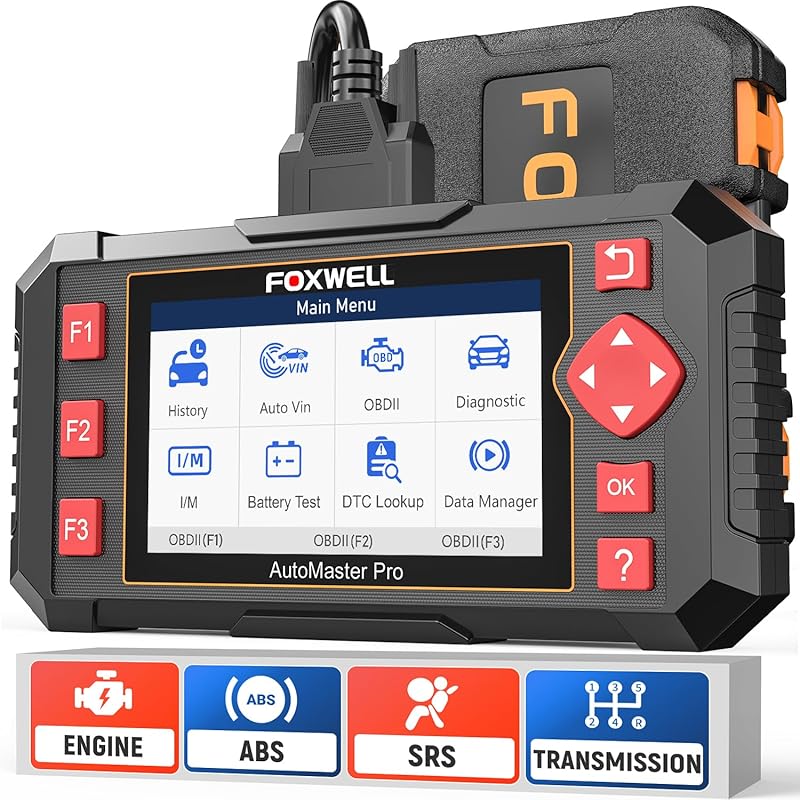 FOXWELL NT604 Elite Car Scanner OBD2 Diagnostic Tool with ABS, SRS, Tr