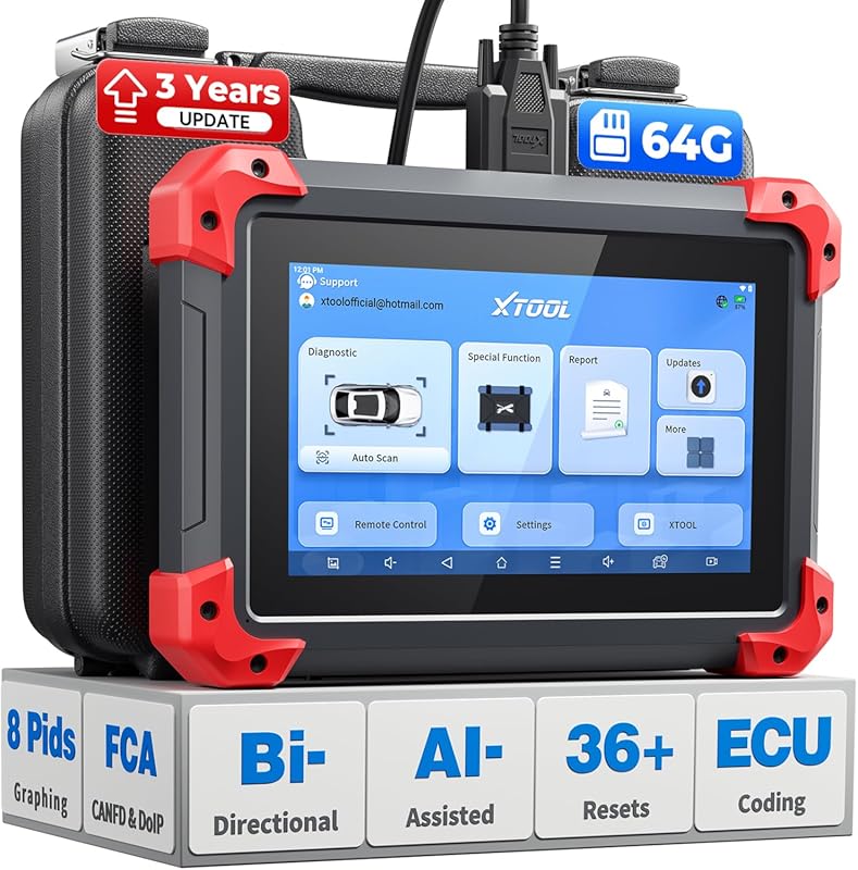 XTOOL D7 Bidirectional OBD2 Scanner with AI Assistance, 36+ Resets, Fu
