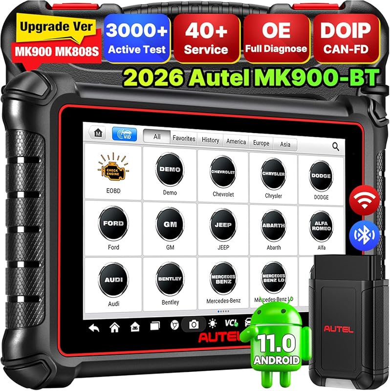 Autel MaxiCOM MK900BT Bidirectional Diagnostic Tool with 8in Display,
