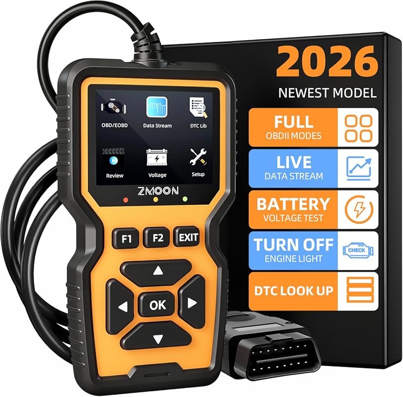 ZMOON ZM201 Professional OBD2 Scanner with Check Engine Code Reader an