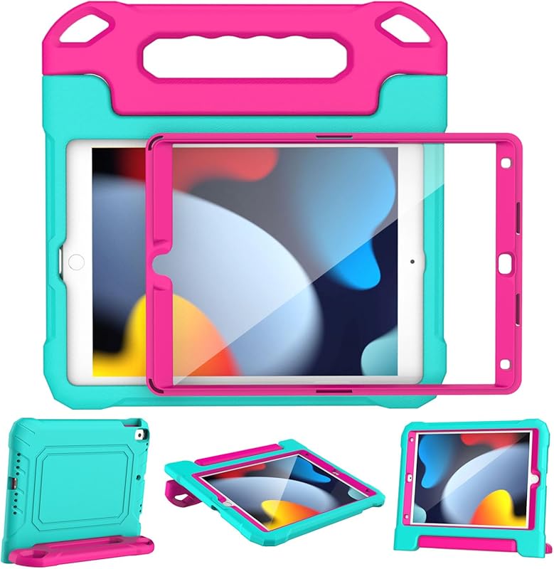 YIHE Shockproof Kids Case for iPad 10.2/10.5 Inch with Handle, Stand &