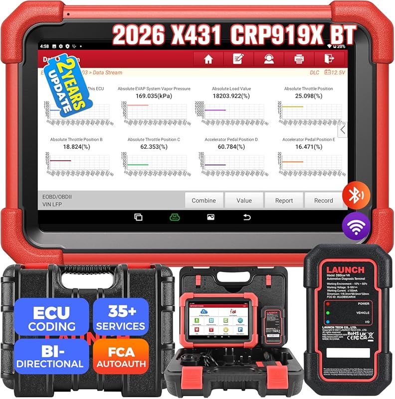 LAUNCH X431 CRP919XBT Wireless Bidirectional OBD2 Scanner with ECU Cod