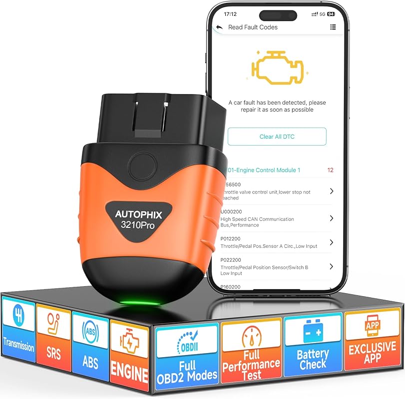 AUTOPHIX 3210 Pro Bluetooth OBD2 Scanner with Battery & Performance Te