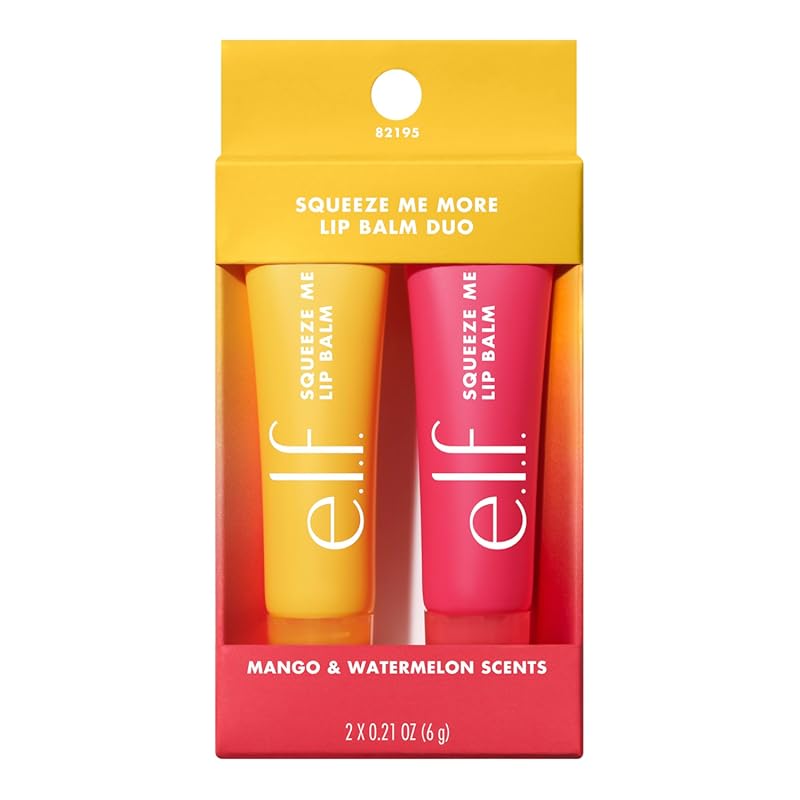 e.l.f. Squeeze Me More Lip Balm Duo with Hyaluronic Acid, Vegan, Moist