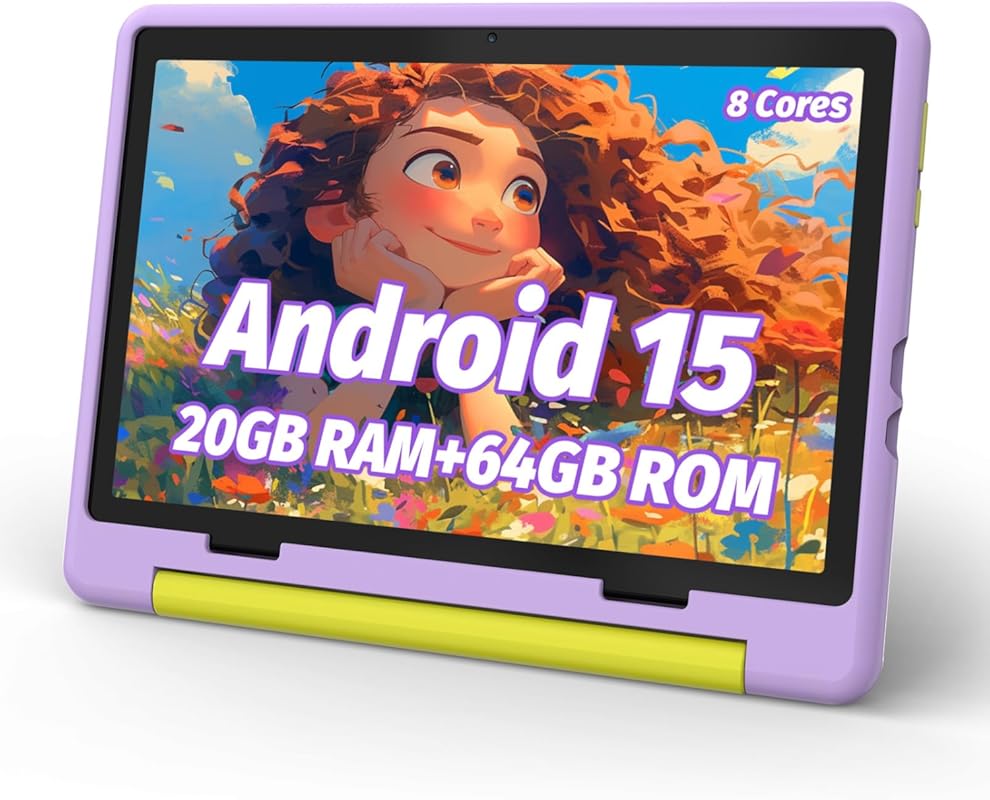 Kids Android Tablet 10 Inch Octa-Core with 20GB RAM, 64GB Storage, Par