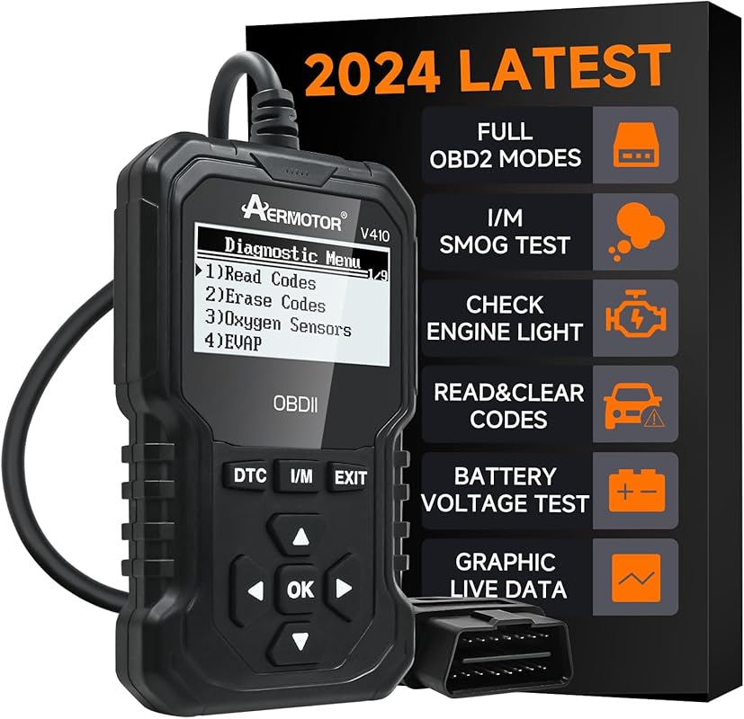 V410 OBD2 Car Scanner Diagnostic Tool with Live Data, Freeze Frame, an