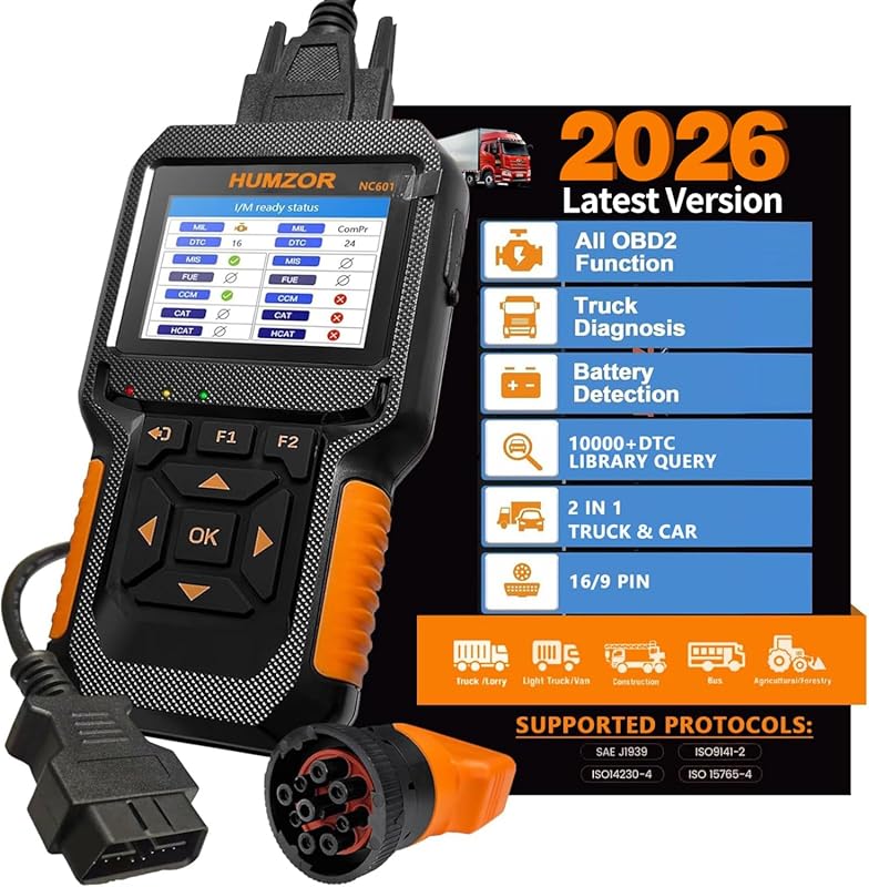 Heavy Duty Truck Scanner NC601 Diesel Diagnostic Tool for Cummins, Fre