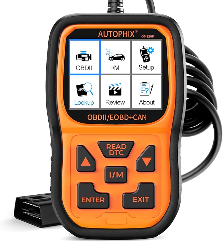 AUTOPHIX OM126P OBD2 Scanner with Live Data, Fault Code Reader, Clear 