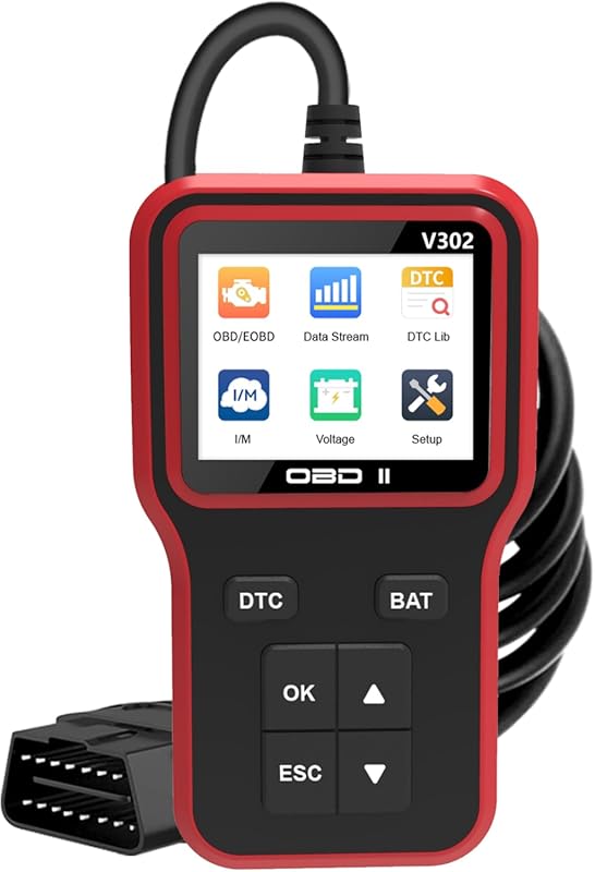 V302 OBD2 Scanner for Vehicles, Fault Diagnosis and Check Engine Light