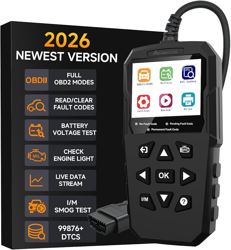 V880 OBD2 Scanner with Check Engine Light Code Reader, Live Data, I/M 