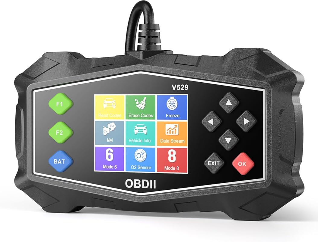 OBD2 Scanner Diagnostic Tool with Battery Test, EVAP Mode 8, O2 Sensor