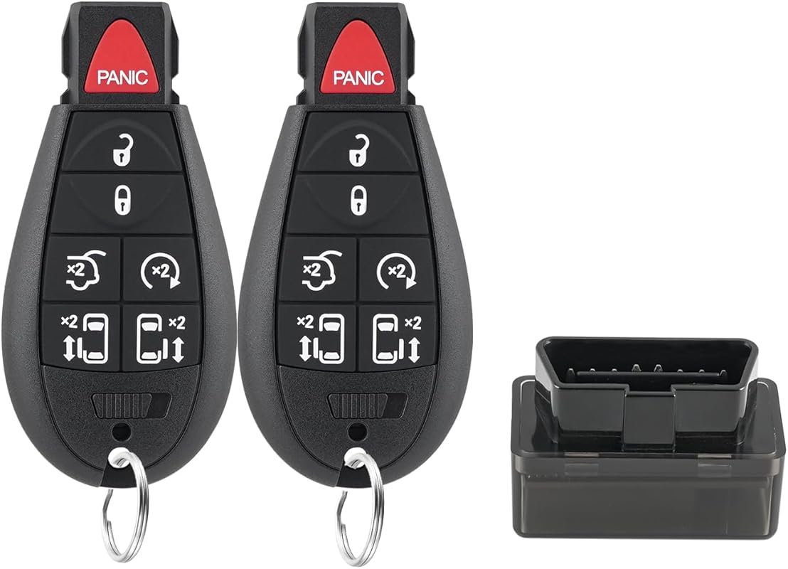 2PCS DIY Key Fob Kit Replacement for Dodge Grand Caravan, Chrysler Tow