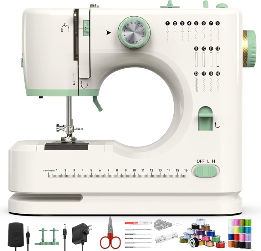 StitchMaster Pro Twin Needle Sewing Machine for Beginners, 16 Stitch O
