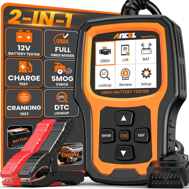 ANCEL AD410 PRO OBD2 Scanner and Battery Tester Review 2026: Top 2-in-1 Tool
