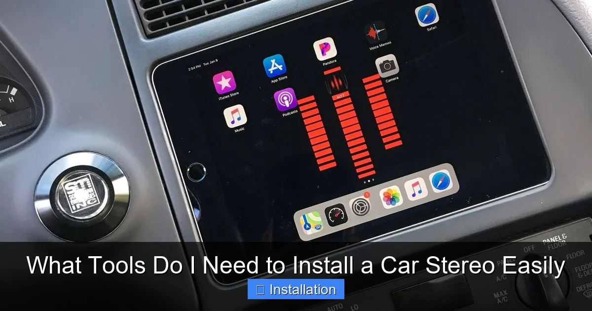 What Tools Do I Need to Install a Car Stereo Easily