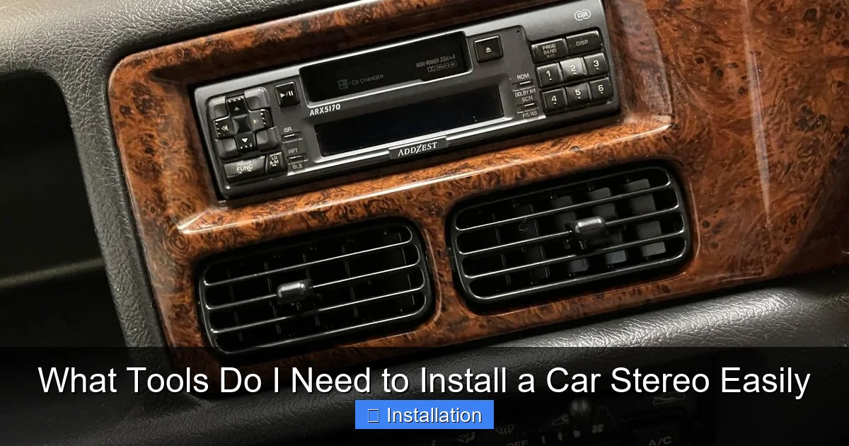 What Tools Do I Need to Install a Car Stereo Easily