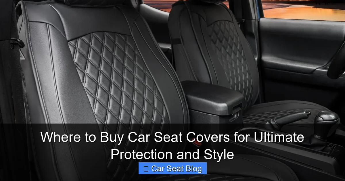 Where to Buy Car Seat Covers for Ultimate Protection and Style