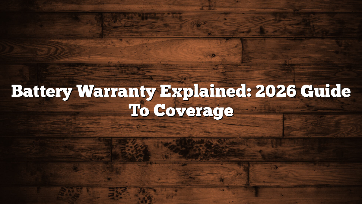 Battery Warranty Explained: 2026 Guide To Coverage