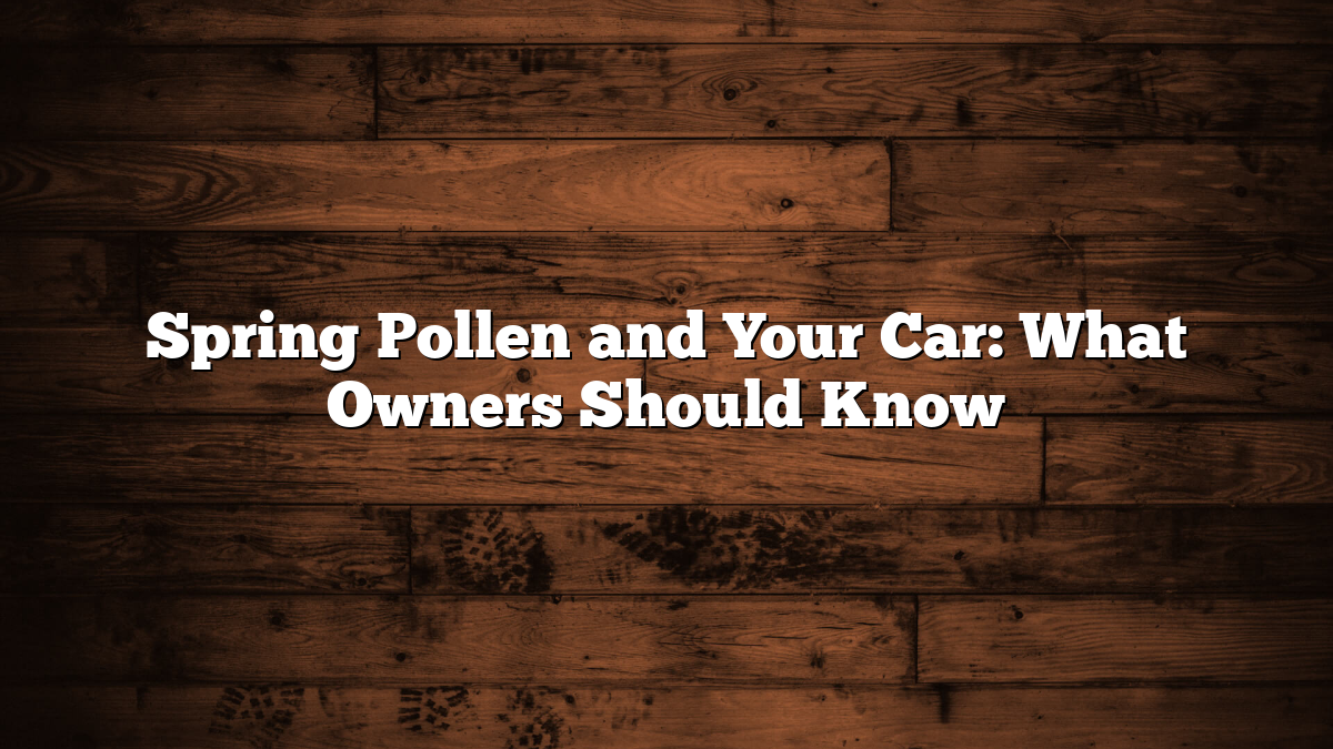 Spring Pollen and Your Car: What Owners Should Know