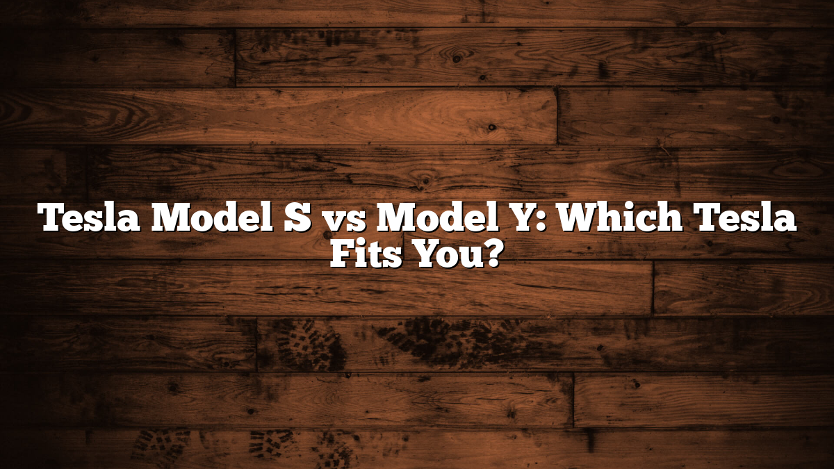Tesla Model S vs Model Y: Which Tesla Fits You?