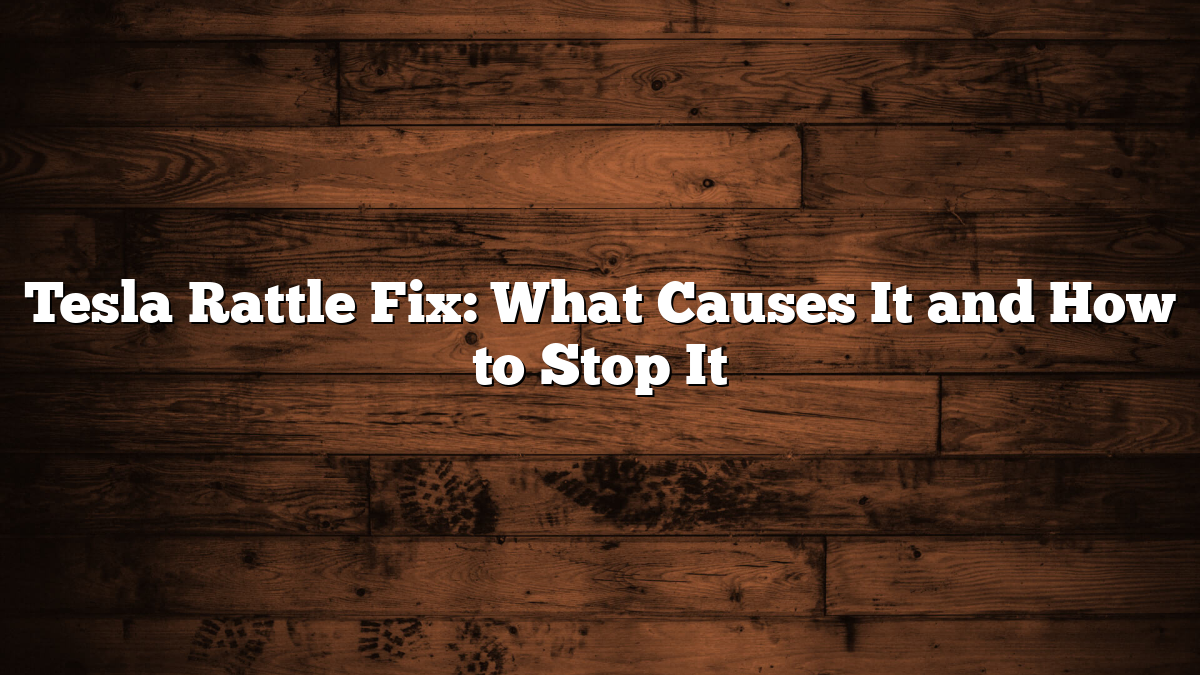Tesla Rattle Fix: What Causes It and How to Stop It