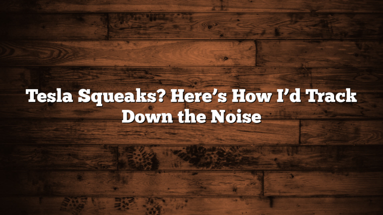 Tesla Squeaks? Here’s How I’d Track Down the Noise