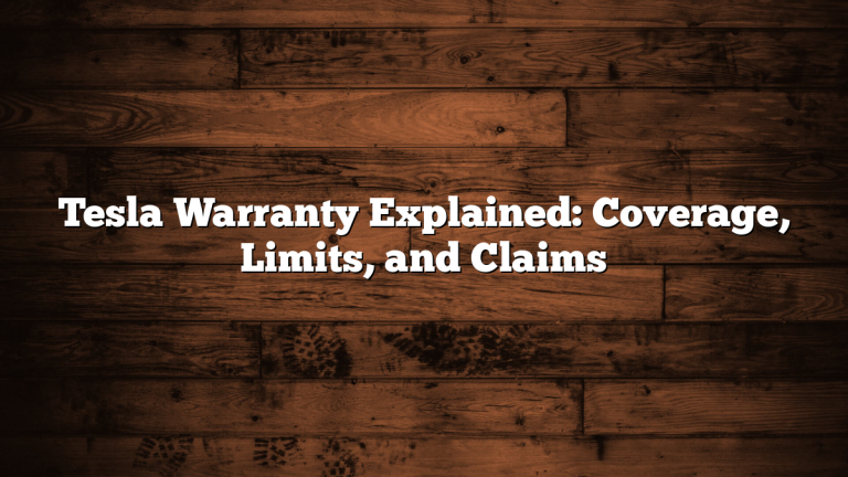 Tesla Warranty Explained: Coverage, Limits, and Claims