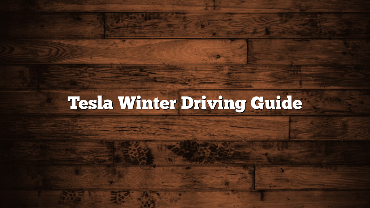 Tesla Winter Driving Guide