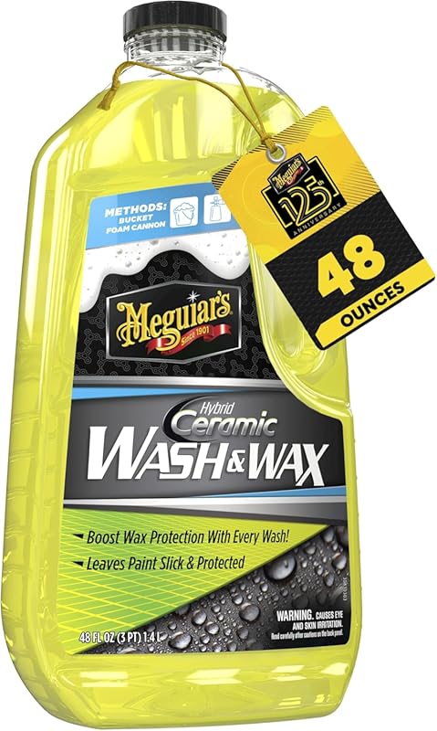 Meguiar's Hybrid Ceramic Wash & Wax, Gently Cleans, Adds Shine, and Bo