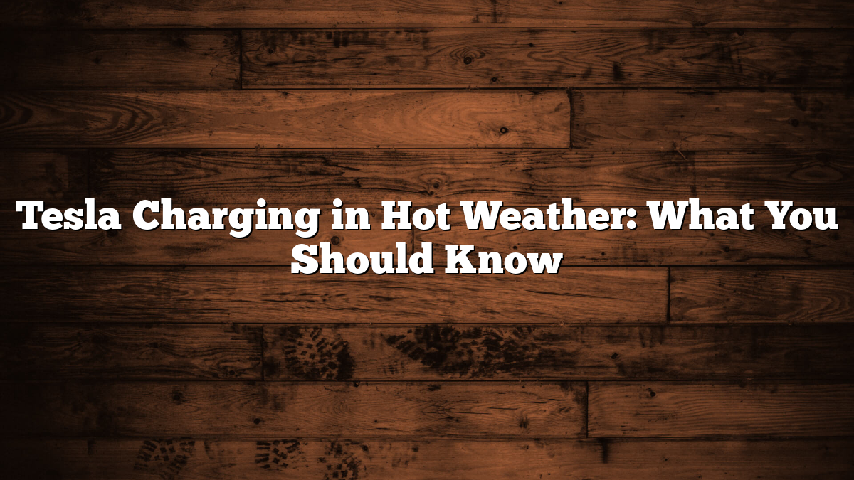 Tesla Charging in Hot Weather: What You Should Know