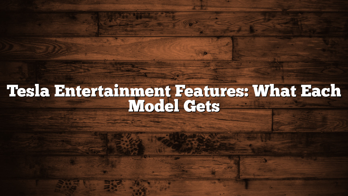 Tesla Entertainment Features: What Each Model Gets