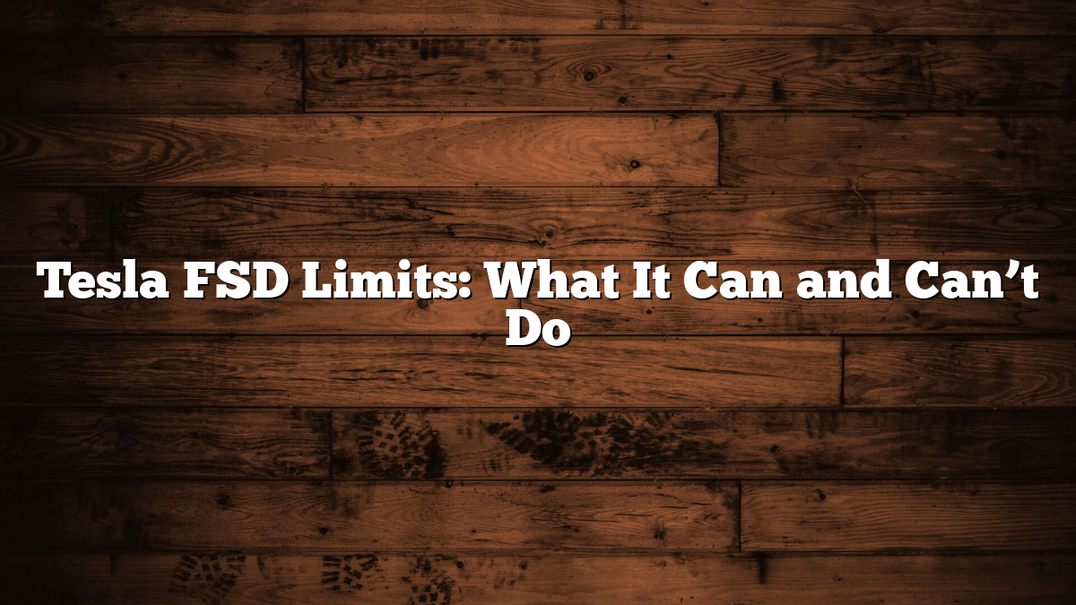 Tesla FSD Limits: What It Can and Can’t Do