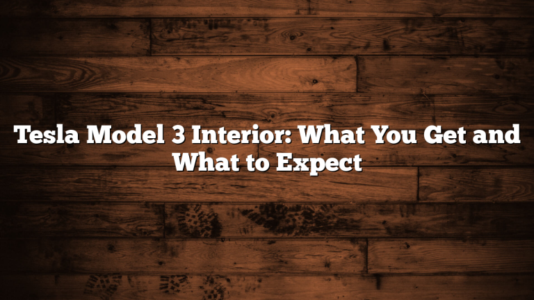 Tesla Model 3 Interior: What You Get and What to Expect
