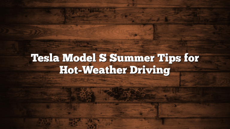 Tesla Model S Summer Tips for Hot-Weather Driving