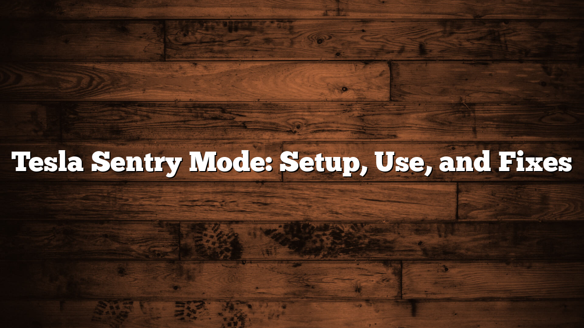 Tesla Sentry Mode: Setup, Use, and Fixes