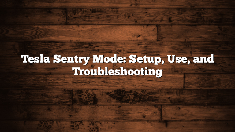 Tesla Sentry Mode: Setup, Use, and Troubleshooting