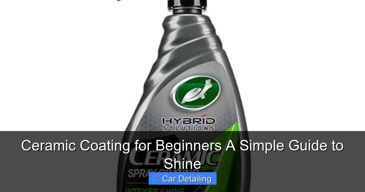 Ceramic Coating for Beginners A Simple Guide to Shine