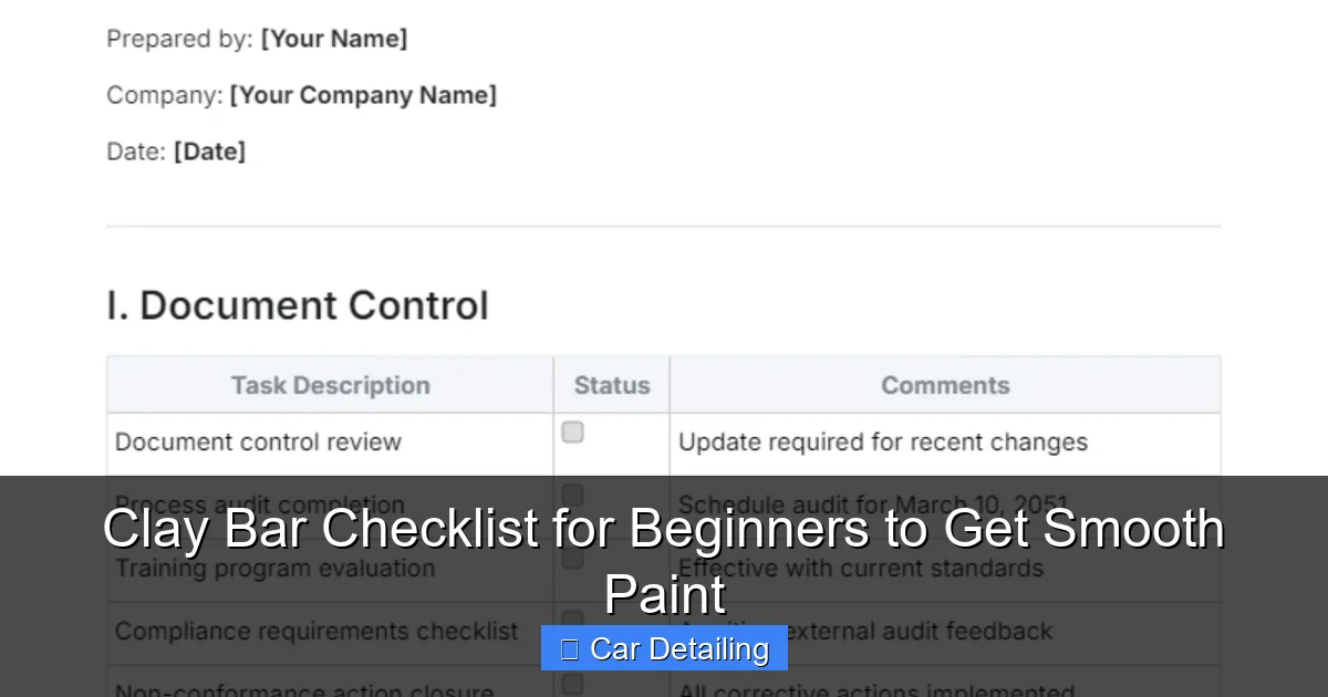 Clay Bar Checklist for Beginners to Get Smooth Paint