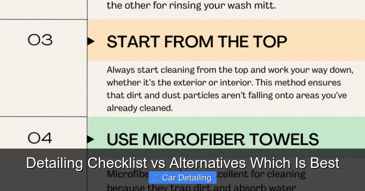 Detailing Checklist vs Alternatives Which Is Best