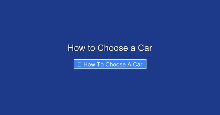 How to Choose a Car