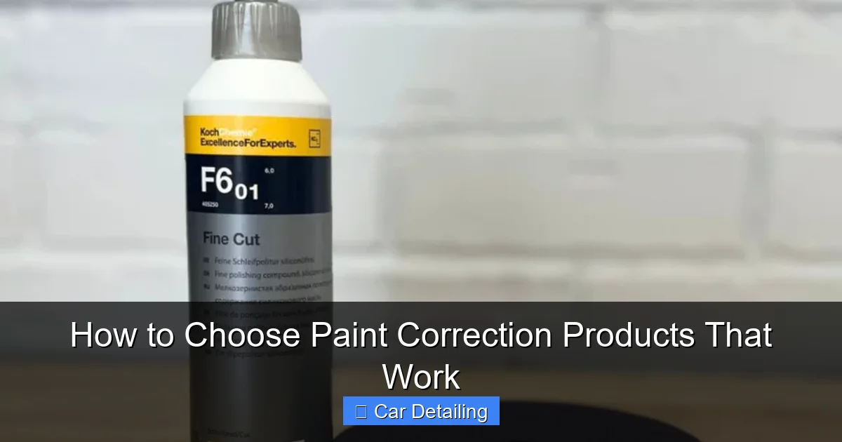 How to Choose Paint Correction Products That Work